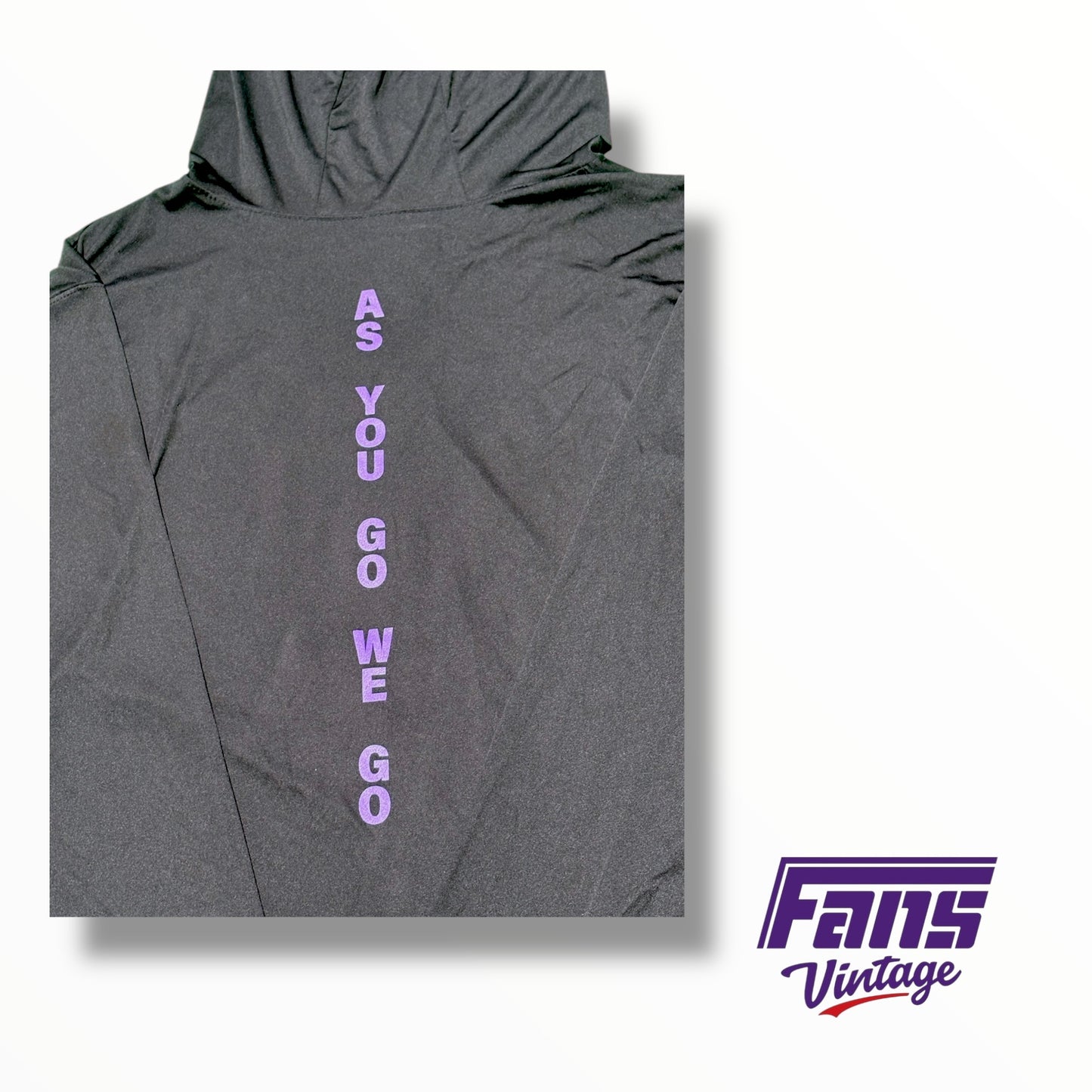 TCU Football Team Issued Custom “PTFB” Long Sleeve Hooded Pullover 