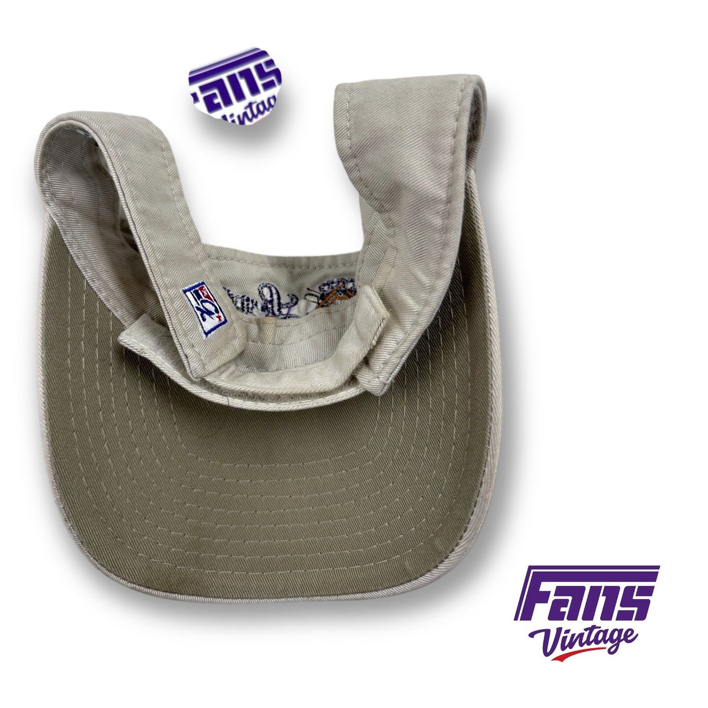 Vintage TCU Baseball Lupton Stadium Visor Retro Style Script Visor