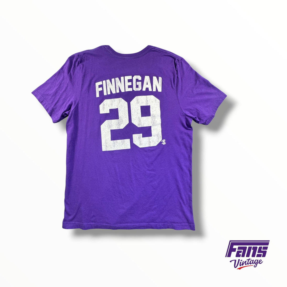 Retro TCU Baseball ‘Finnegan #29’ Double Sided Cotton Tee