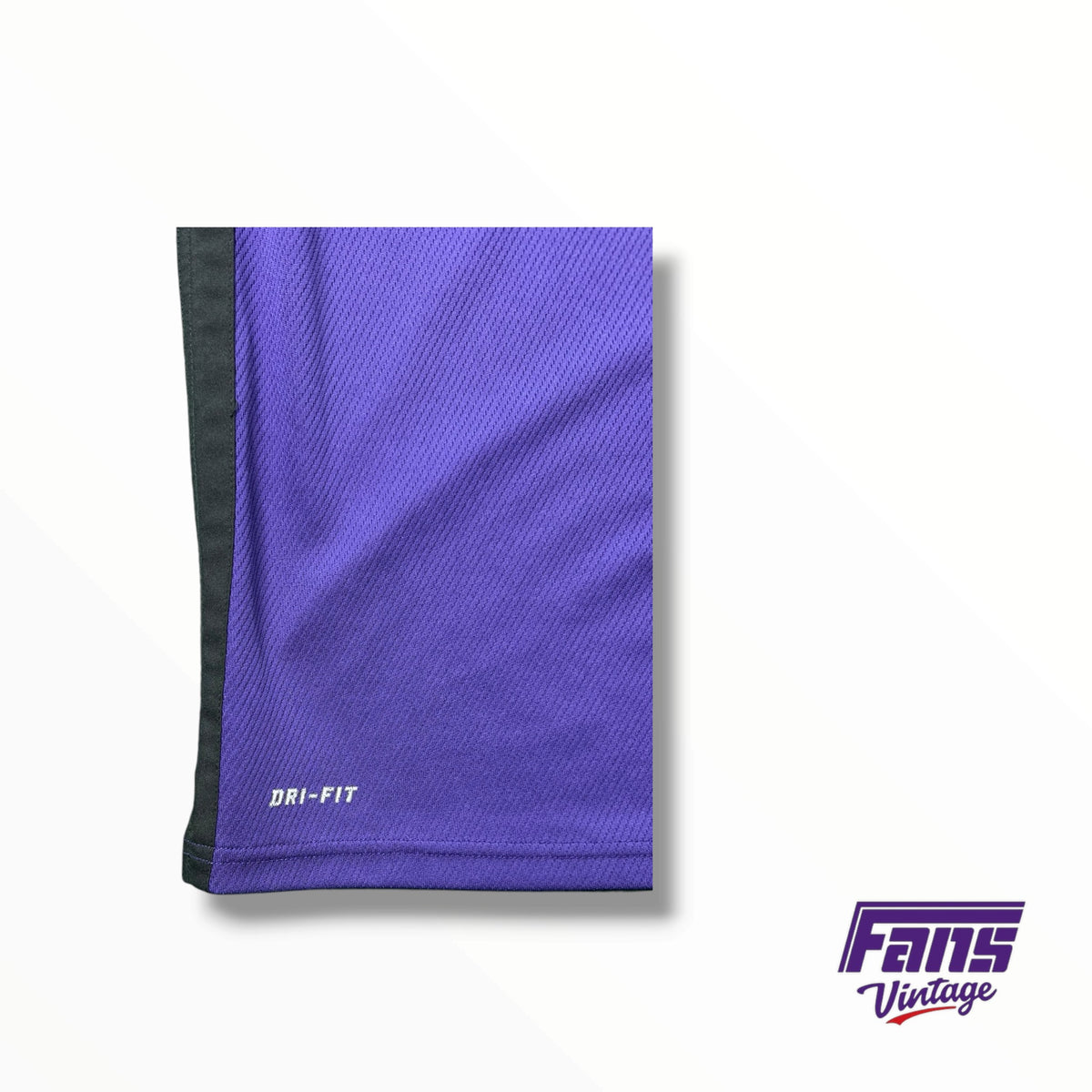 TCU Team Issued Nike Dri-Fit Mesh Purple Polo