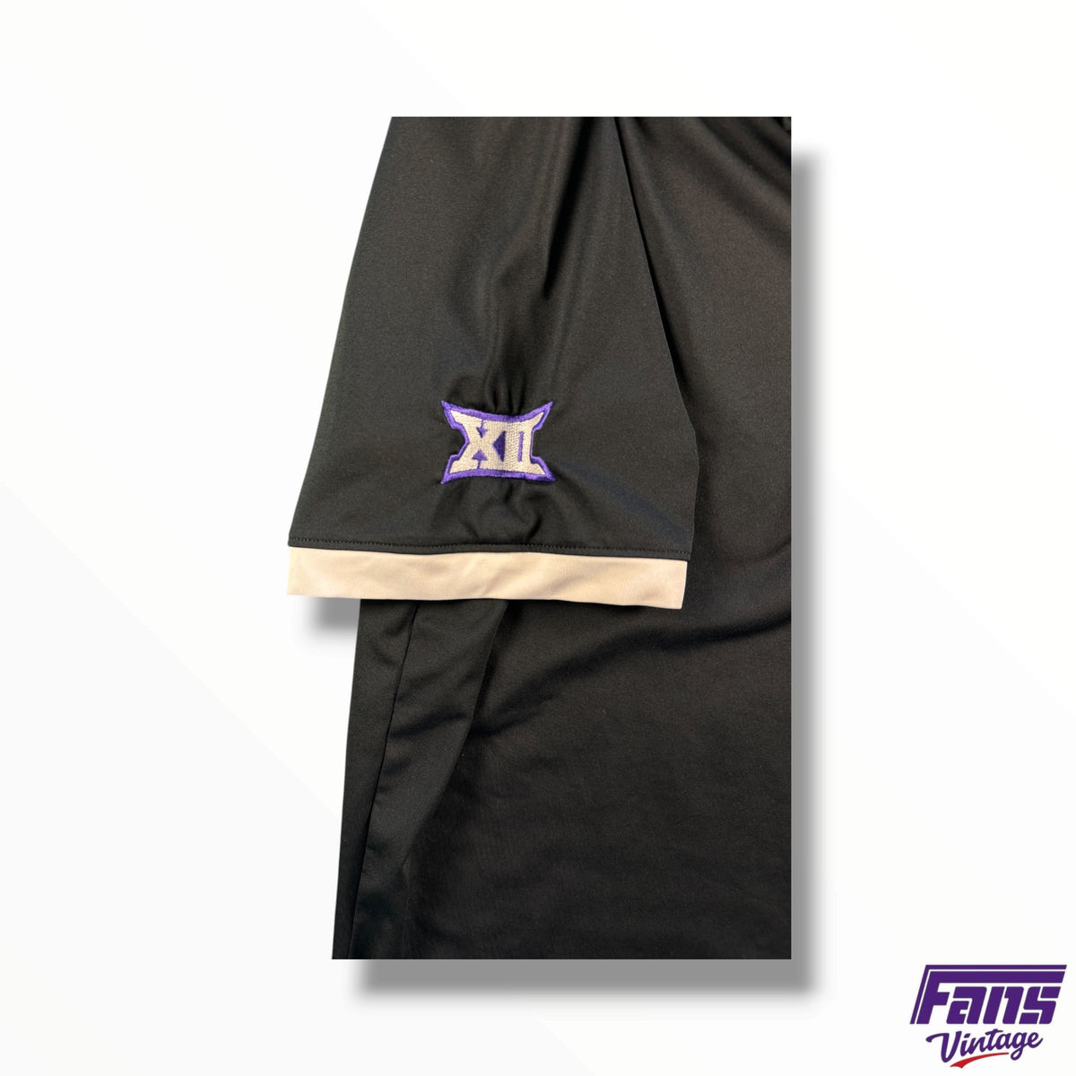 TCU Team Issued Nike Golf Polo with Contrasting Sleeve Cuffs