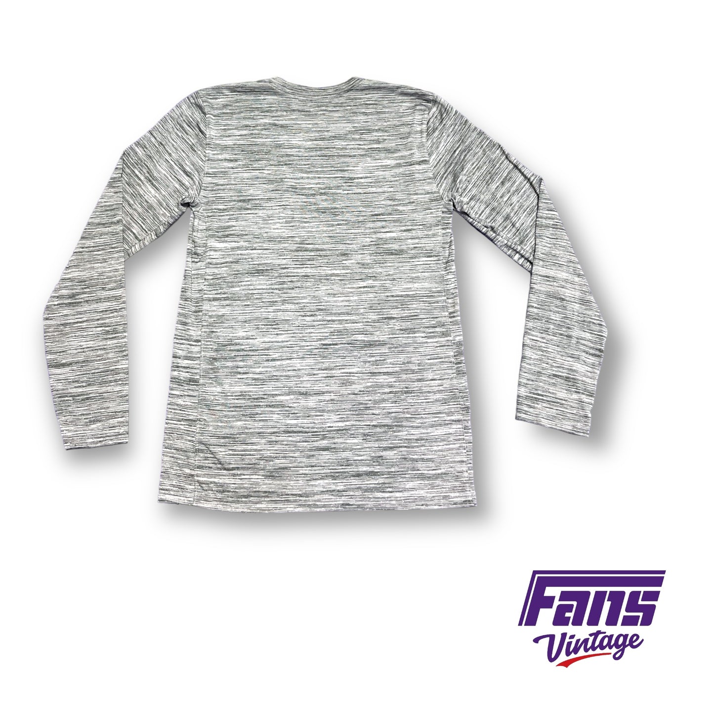 TCU Nike Drifit Long Sleeve Heather Gray Team Issue "HORNED FROGS" Shirt