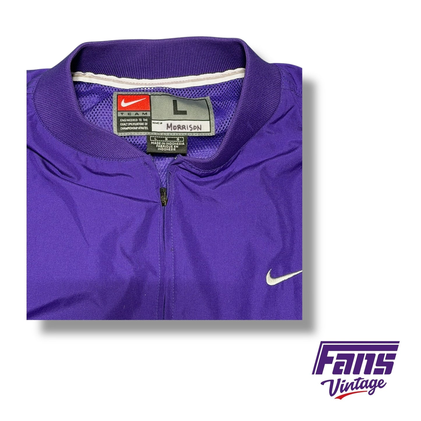 TCU Vintage Y2K Era Nike Team Issued Windbreaker Style Pullover