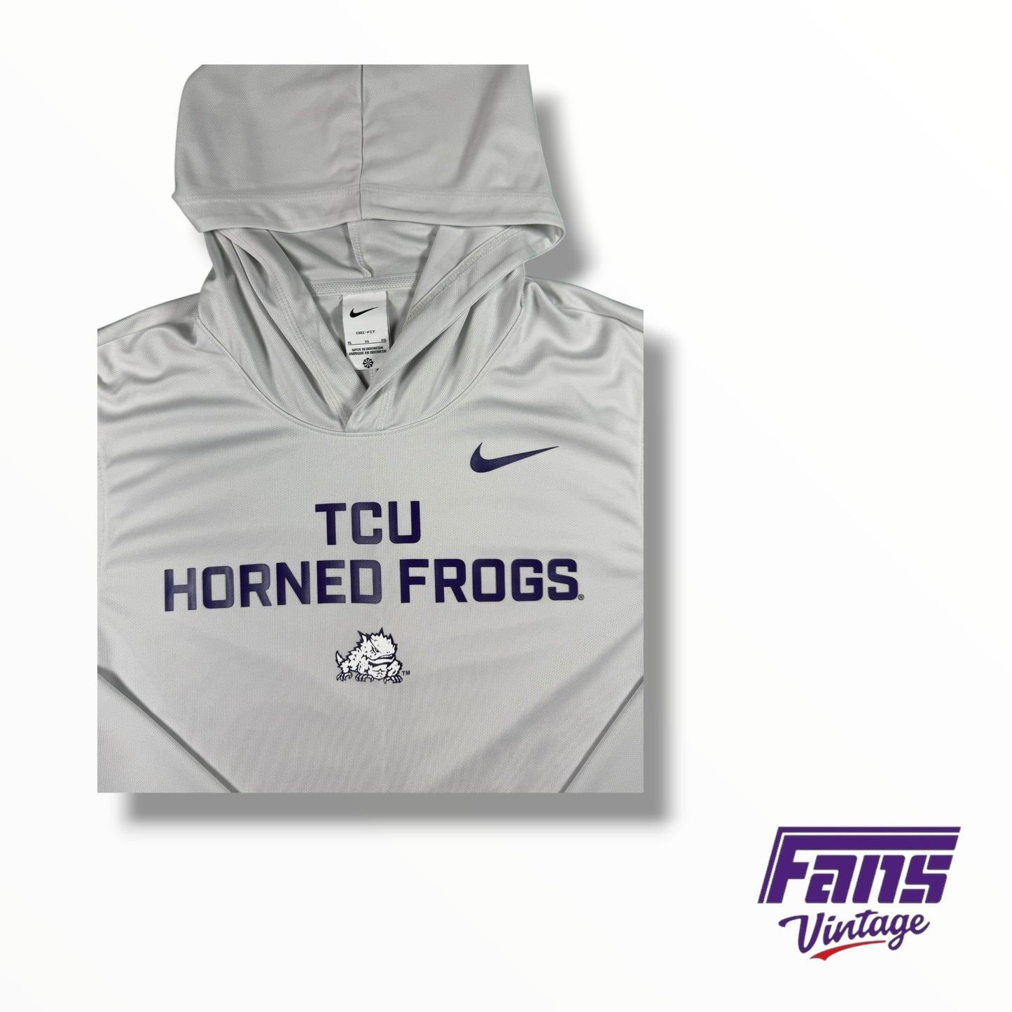 TCU Football Nike Drifit Team Custom Lightweight Hoodie Long Sleeve Shirt