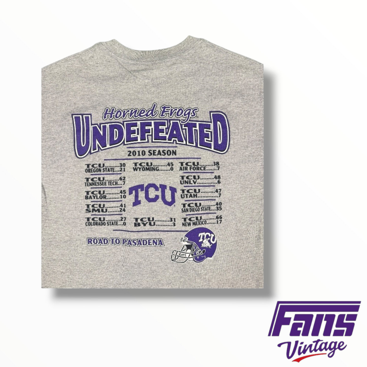 Vintage TCU Rose Bowl Tee with Rare double sided print