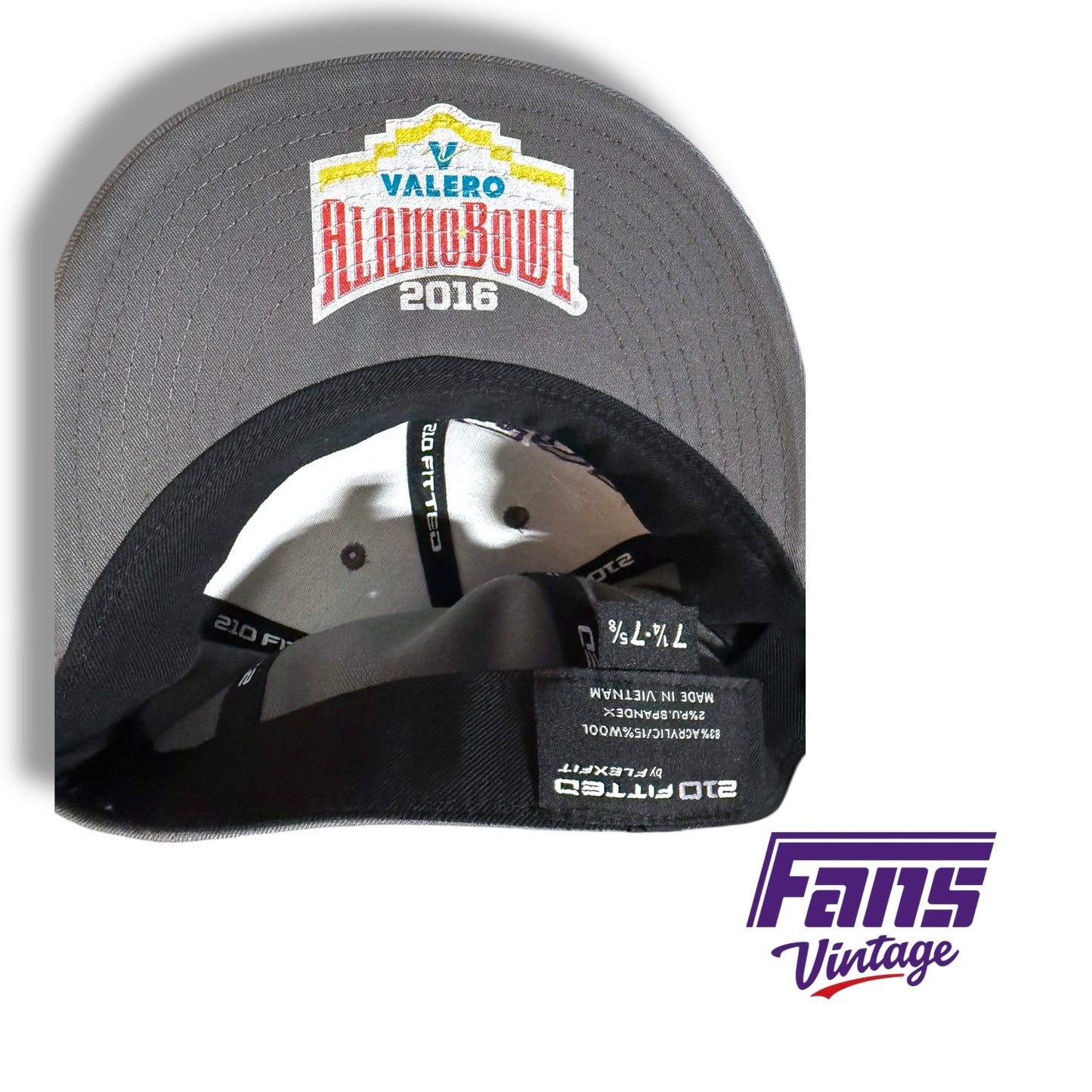 2016 TCU Alamo Bowl Embroidered FlexFit Hat with Metallic Logo on Bill