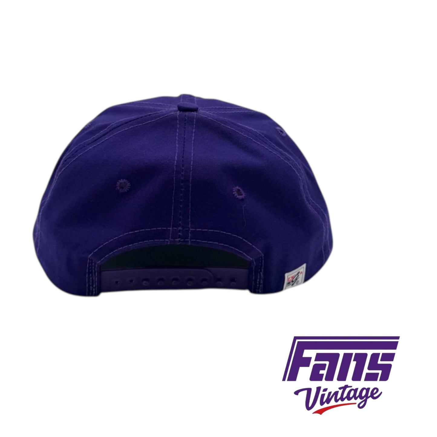 RARE Early 90s Vintage TCU “The Game” Circle Logo brim Snapback Hat