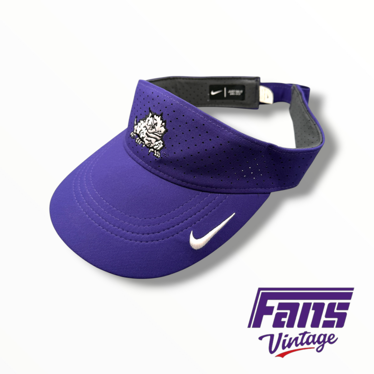 TCU Team Issue Perforated Visor with Horned Frog Logo