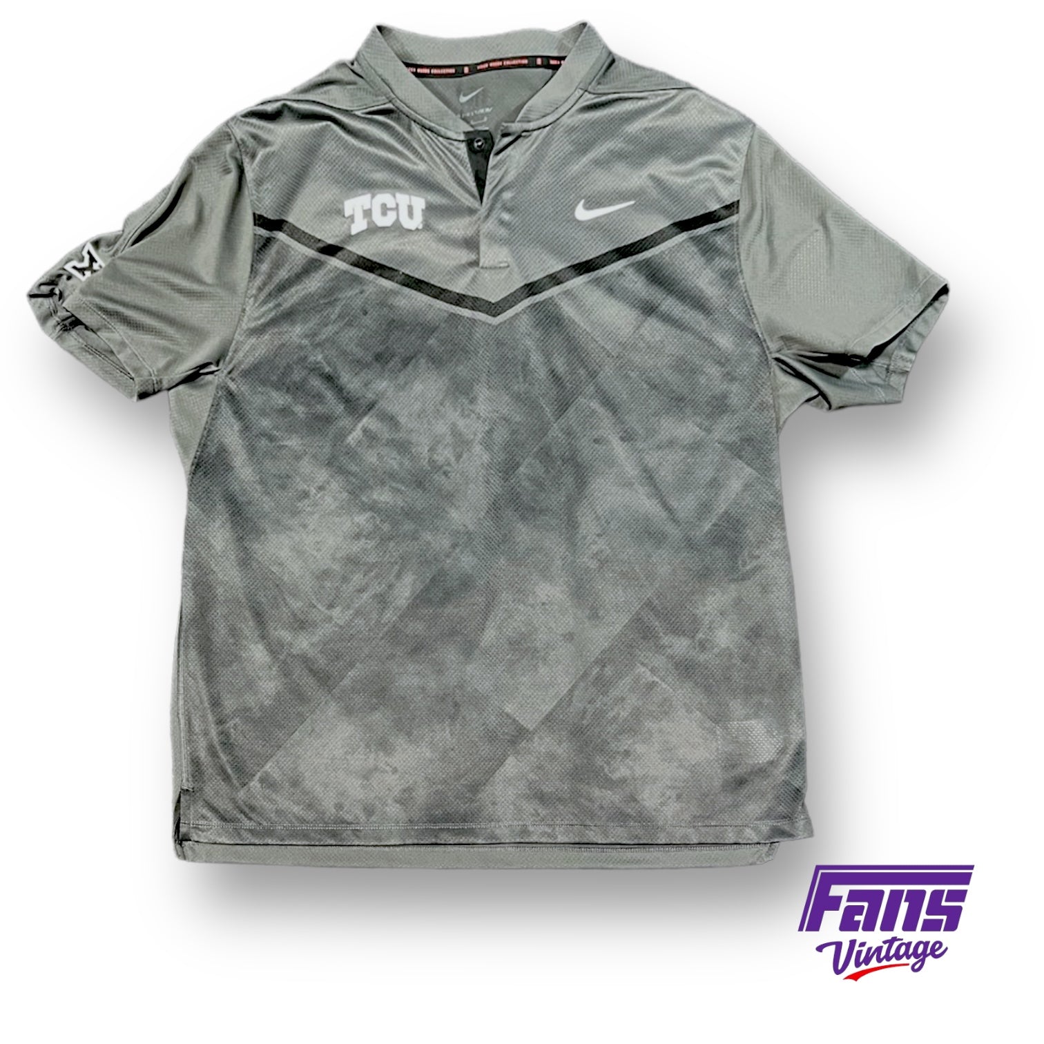 RARE TCU Golf Team Exclusive Nike Tiger Woods Blade Collar Polo