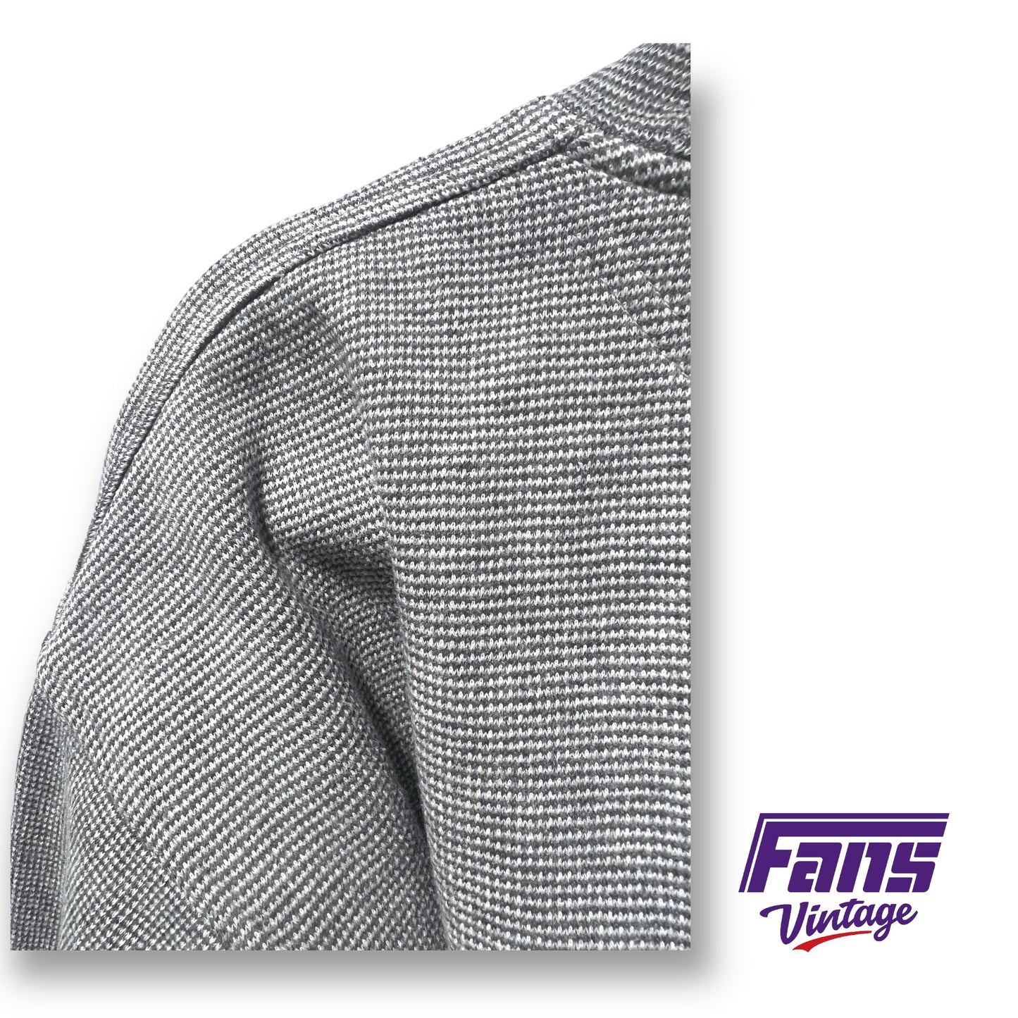 RARE! 90s Vintage TCU Sweater - Waffle Weave Crewneck with premium embroidered logos