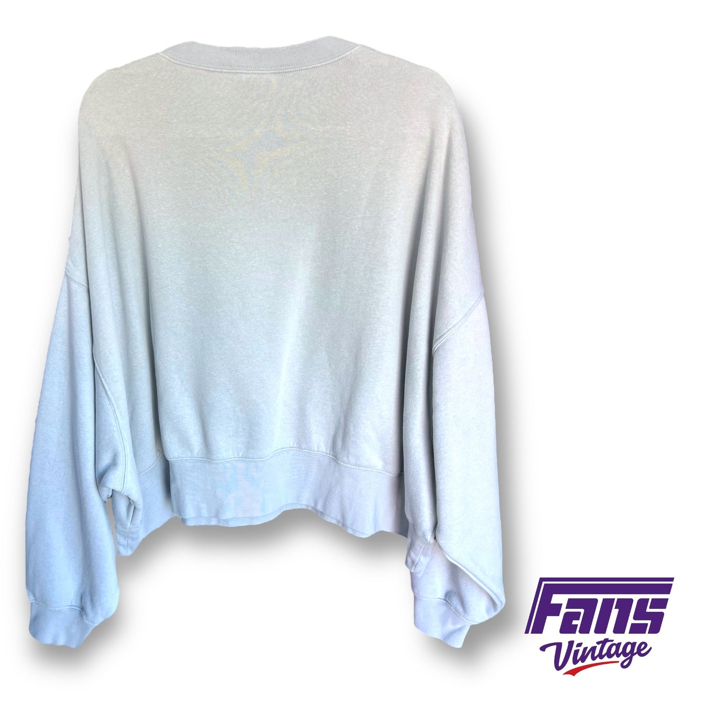 Ultra Cozy! TCU Team Issued Nike Sportswear Light Gray Cropped Crewneck Sweater