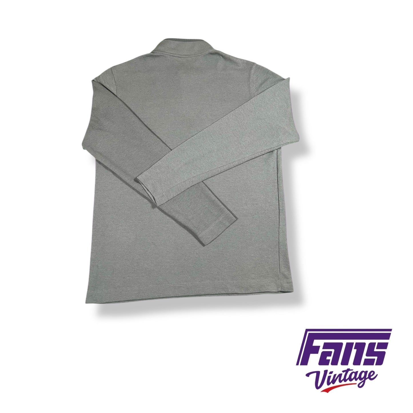 TCU team issued fleece feel quarter zip pullover with embroidered logos