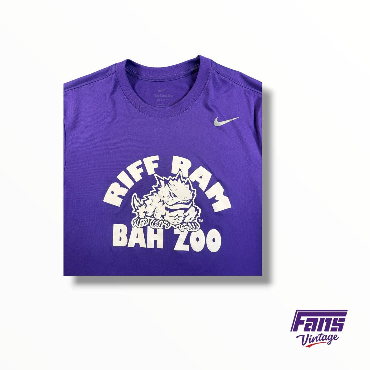 TCU Nike Team Issued ‘Riff Ram Bah Zoo’ Tee with Horned Frog Logo