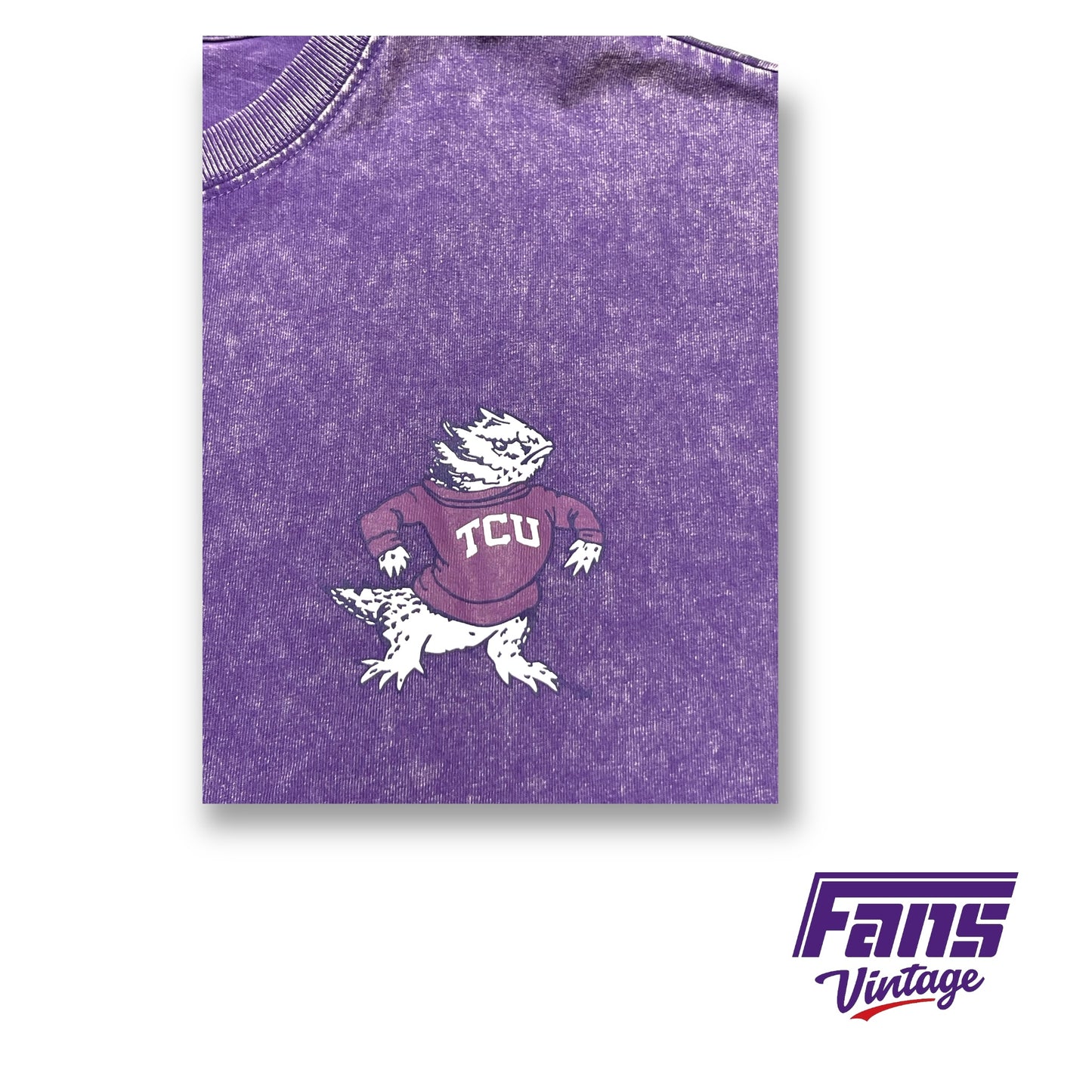 Double Sided Vintage-Look TCU Slouchy Shirt with double sided graphics and throwback Frog logo!