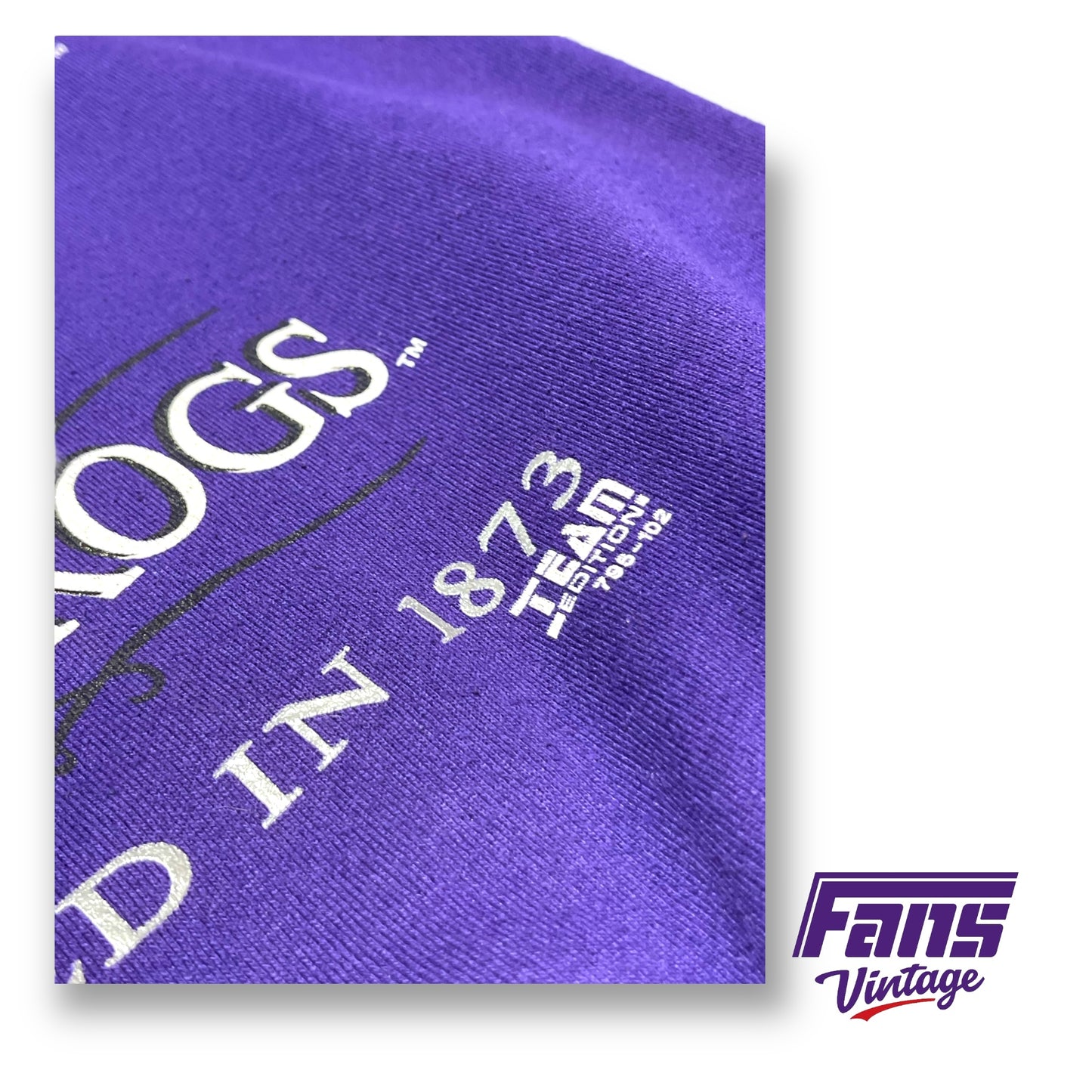 *GRAIL* Vintage TCU Crewneck Sweatshirt with GIANT 90s Graphics feat. funny crop top SuperFrog logo!