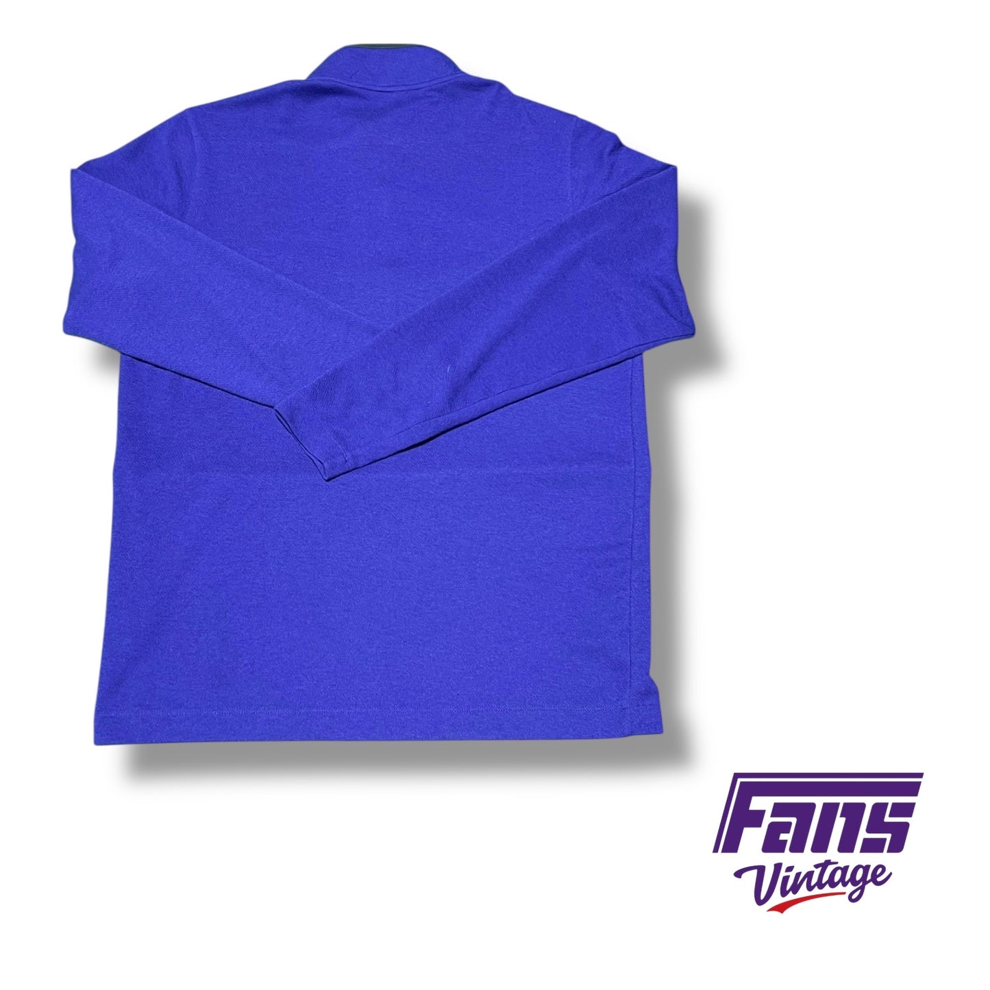 TCU Nike Coach Issue Soft and Fuzzy Purple Quarter‑Zip Pullover