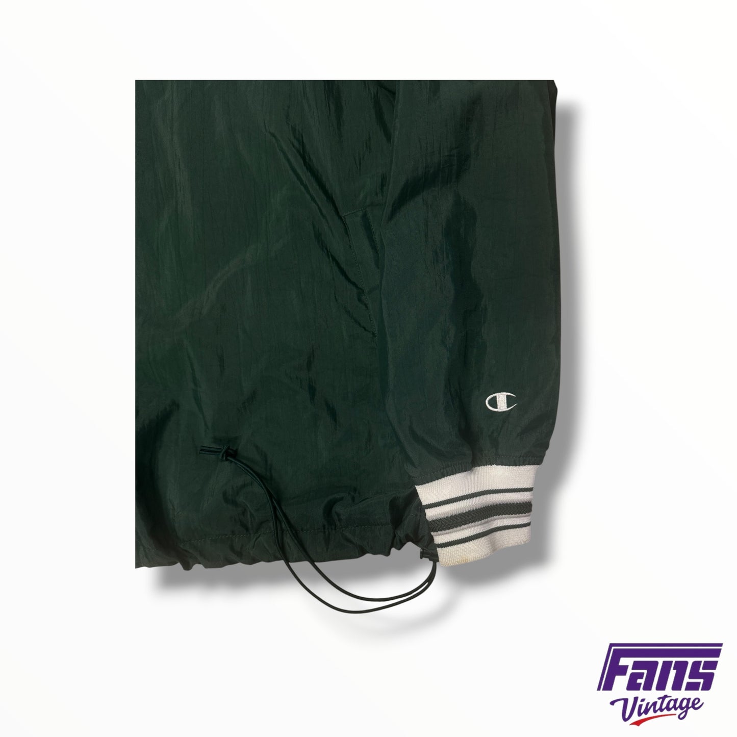 Y2K Vintage TCU Windbreaker Style Champion Pullover with Premium Details