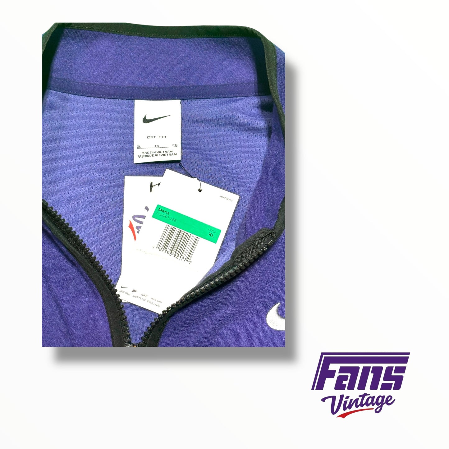 RARE! TCU ‘Frogs’ Script Team Custom Quarter Zip