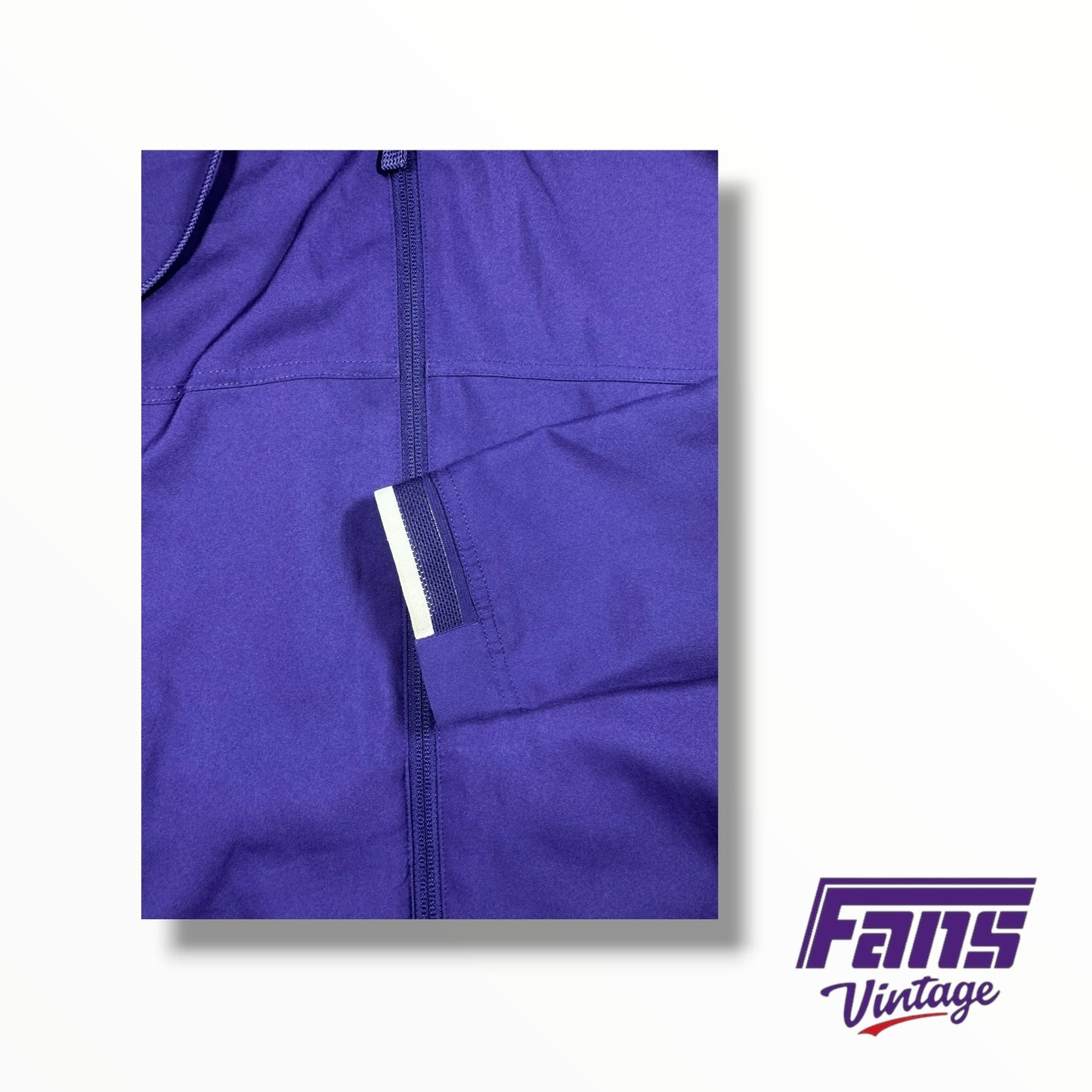 TCU Nike Team Issued Purple Full Zip Travel Jacket with Unique Sleeve Color Blocking