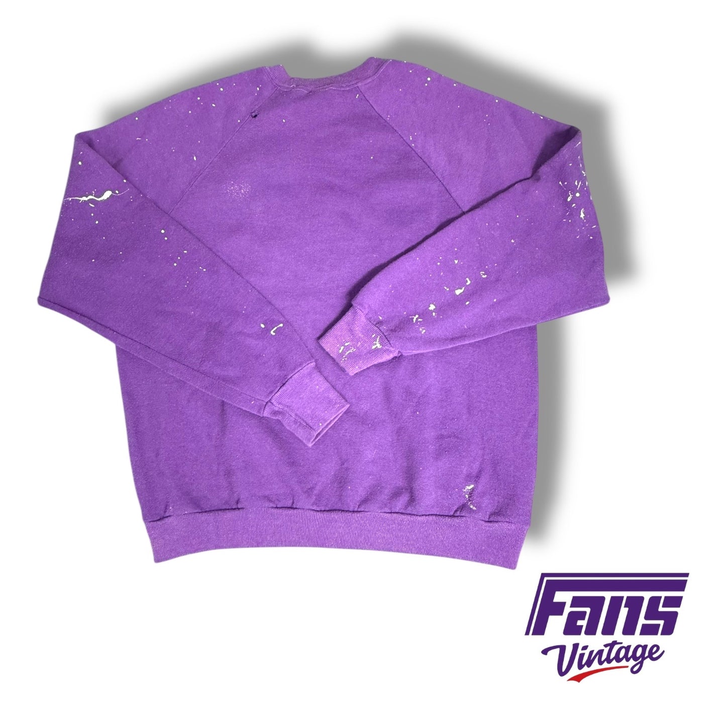 TCU Vintage Raglan Sweatshirt - Custom Splattered Paint
