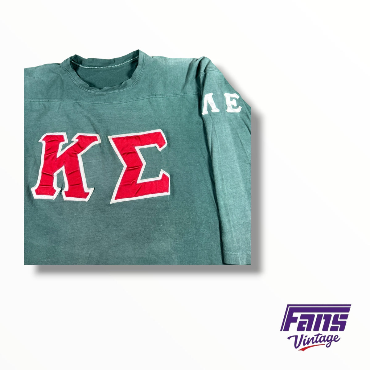 Vintage 70s Rare Double Sided Fraternity Kappa Sigma 3/4 Inch Sleeve Jersey Style Stitched Tee