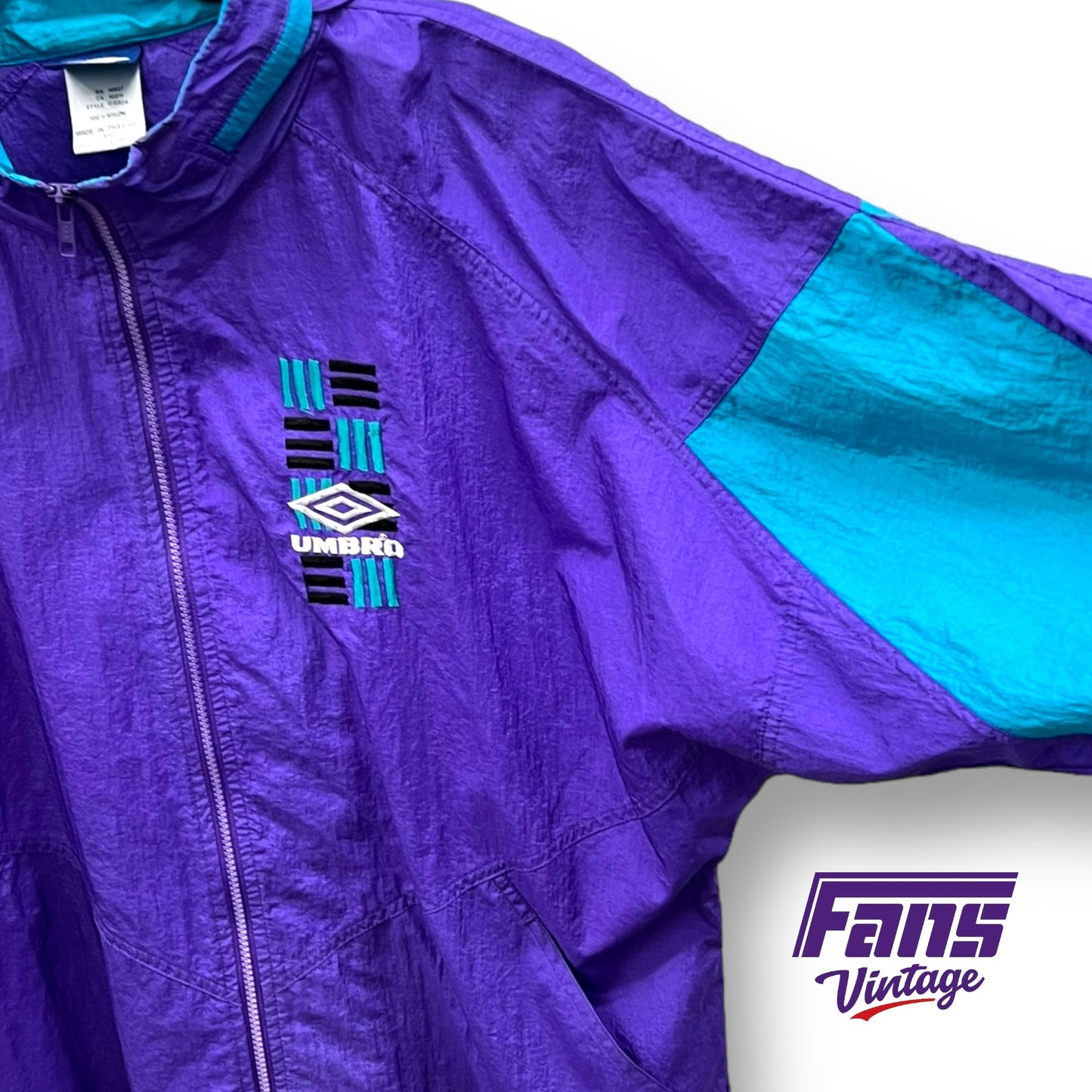 90s Vintage Umbro Windbreaker Jacket with hideaway hood
