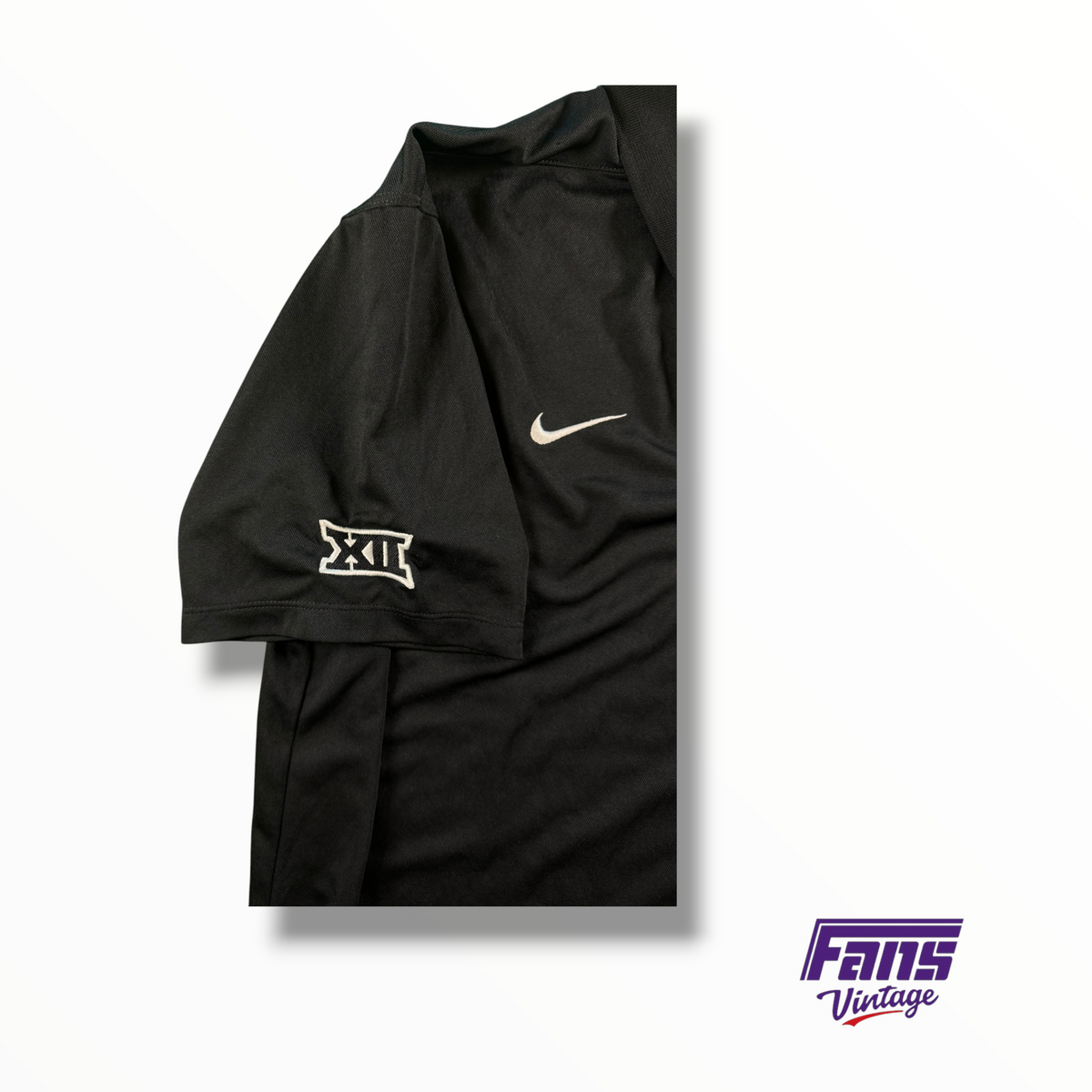 TCU Basketball Team Issued Nike Dri-Fit Blackout Polo