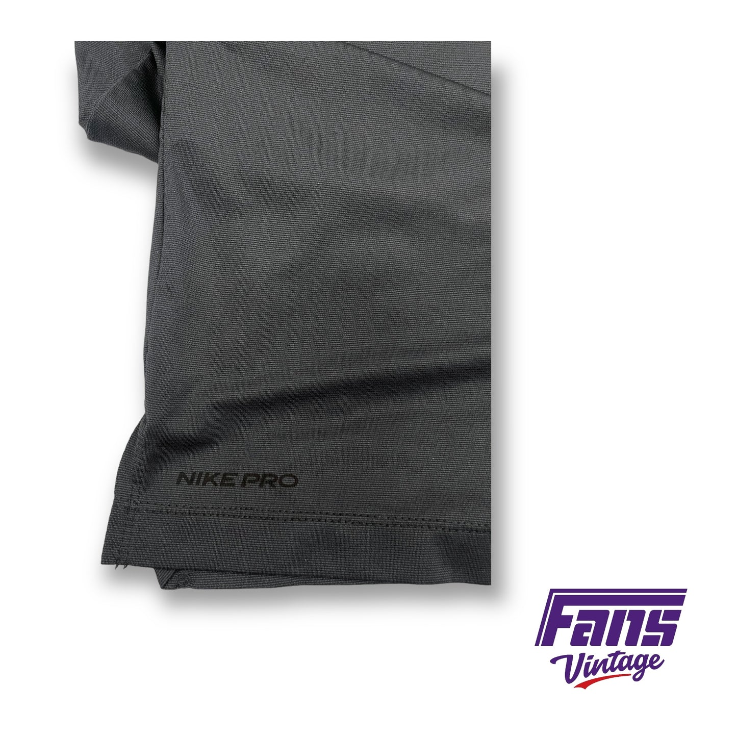 TCU Team Issue Nike Pro Horned Frog Anthracite Premium Workout Tee