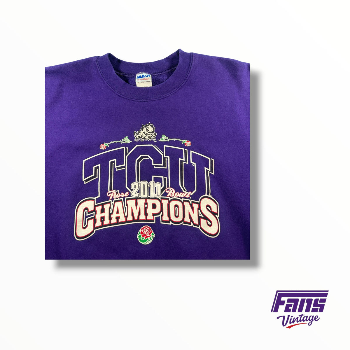 TCU Vintage Rose Bowl Champions 2011 Crewneck Sweater - Rare!