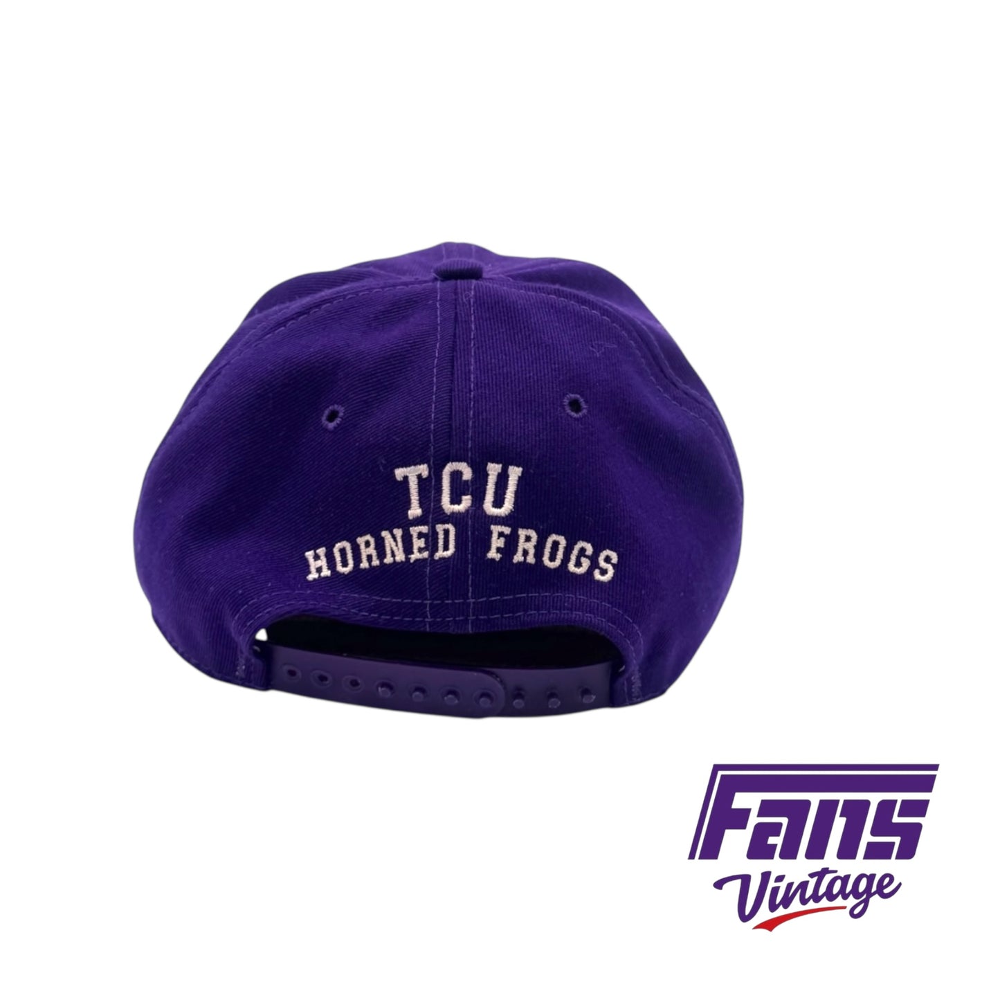 RARE! Vintage TCU Big Logo Throwback Horned Frog snapback hat