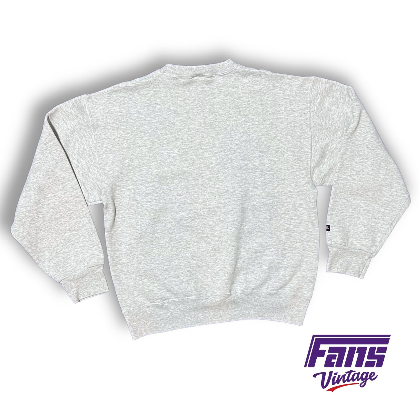 90s Vintage TCU Crewneck Sweater - Heather Gray Jansport with old arched logo!