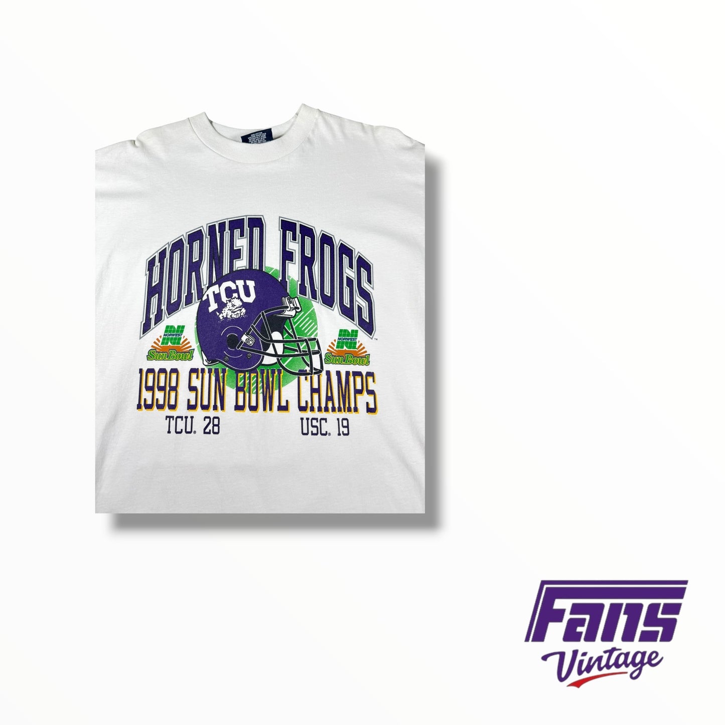 RARE! Vintage TCU 1998 Sun Bowl Champs Shirt