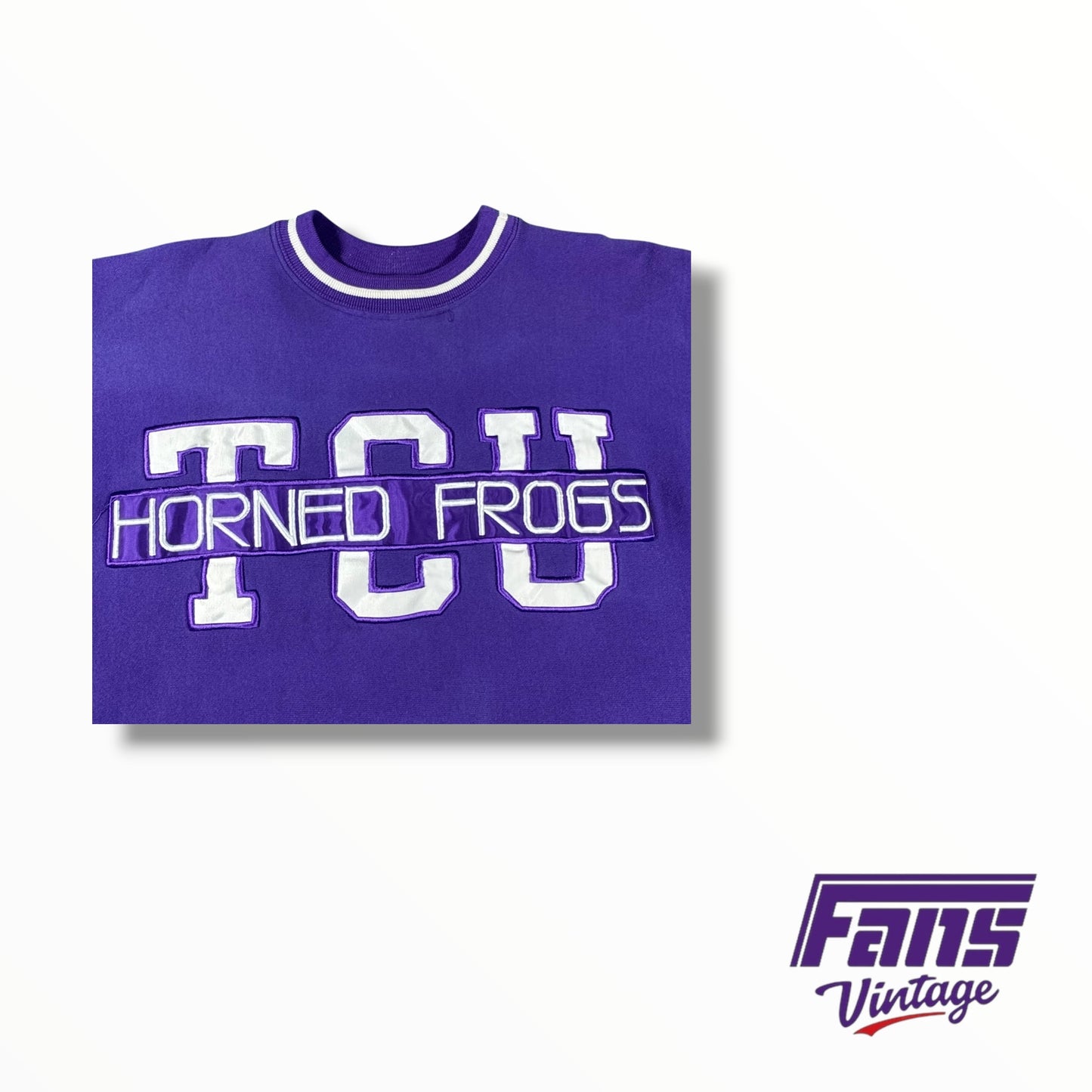 80s Vintage TCU Multi Logo Crewneck