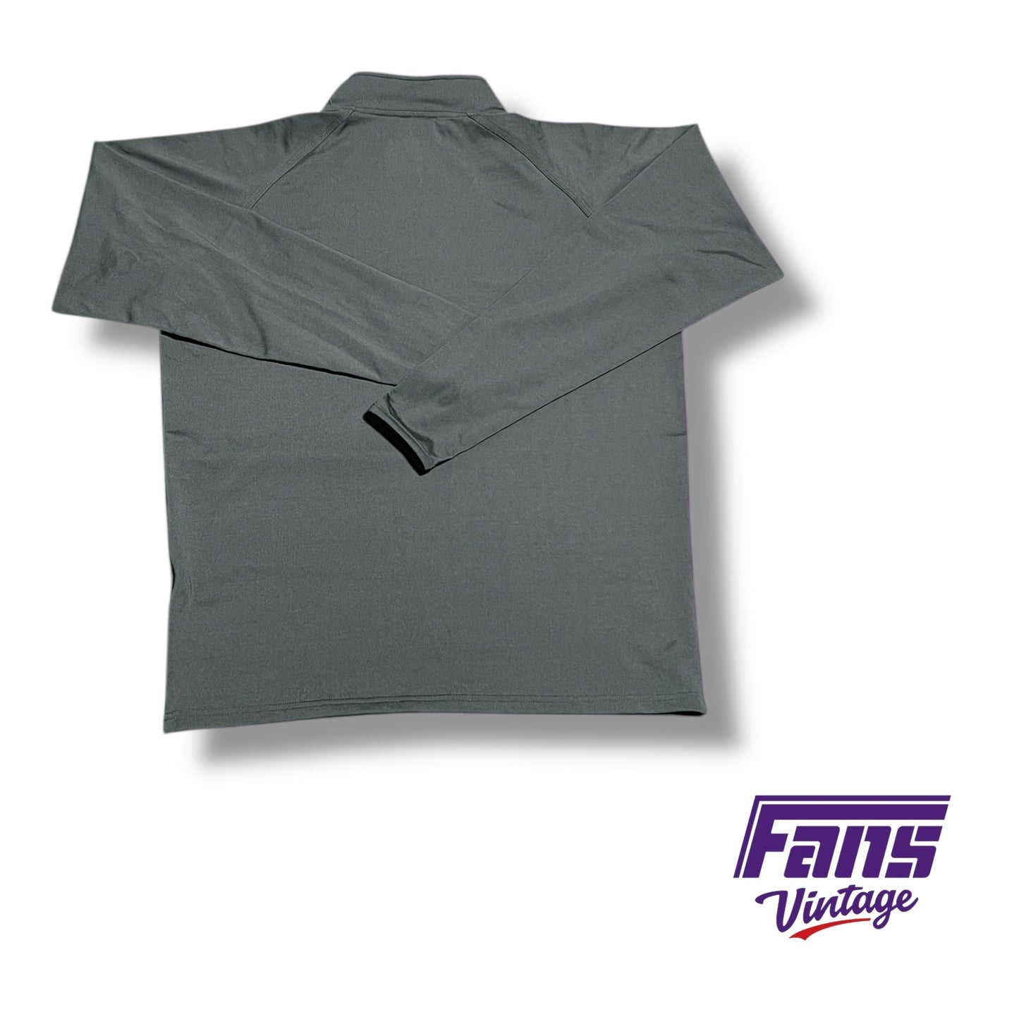 TCU 2023 Team Staff Issue National Championship Grey Quarter‑Zip Pullover