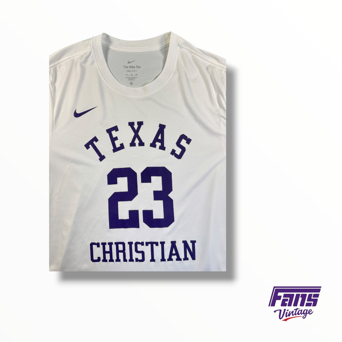 RARE TCU Basketball 1986 Team Tribute Night Southwest Conference Throwback Player Issued DriFit Tee
