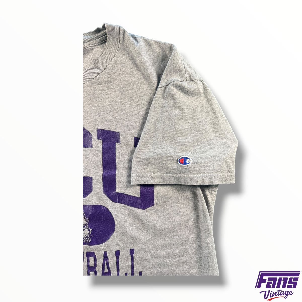 Vintage TCU 90s Champion Brand Basketball Tee