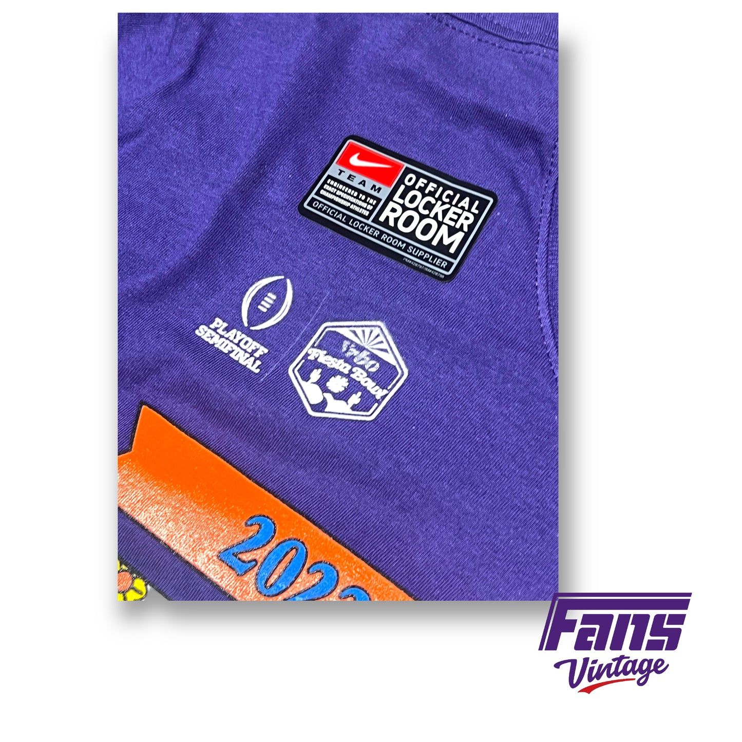 Team-Issued! TCU CFP Fiesta Bowl CHAMPS Nike Locker Room Post-Win Tee