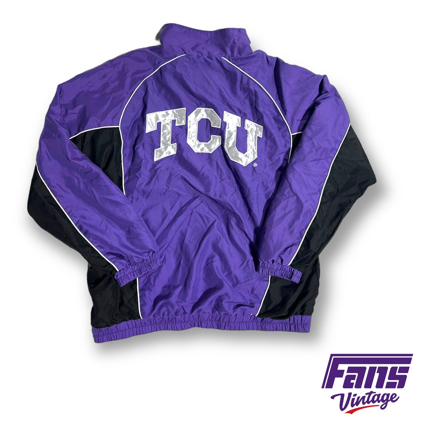 Rad vintage TCU quarter-zip pullover