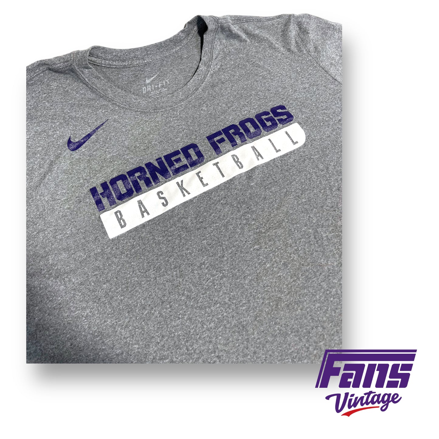 Nike TCU Basketball team issued 'Horned Frogs' long sleeve tee