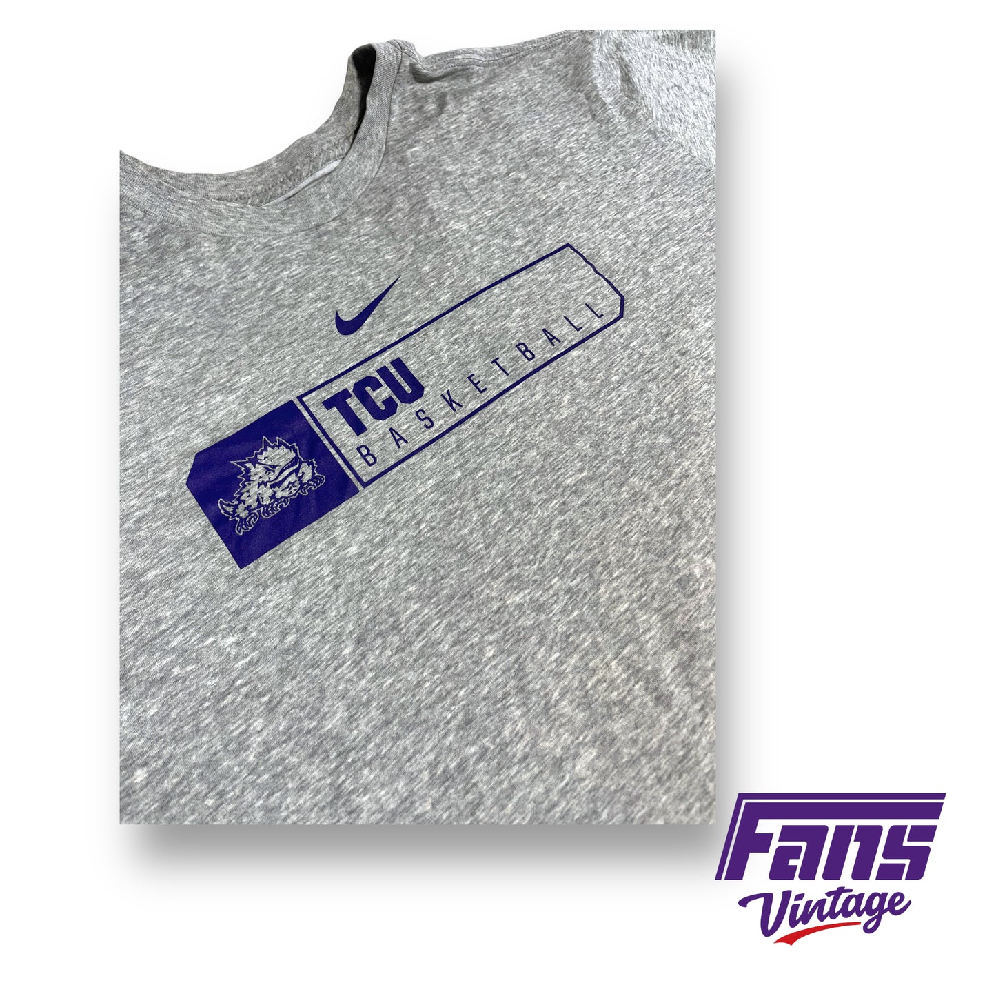 Nike TCU Basketball 'Horned Frog' team issued dri-fit tee