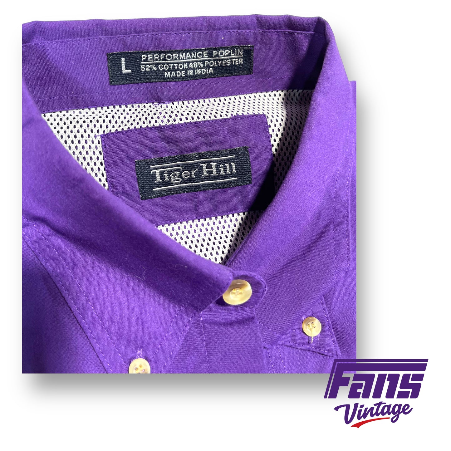 Tiger Hill TCU fishing button up shirt