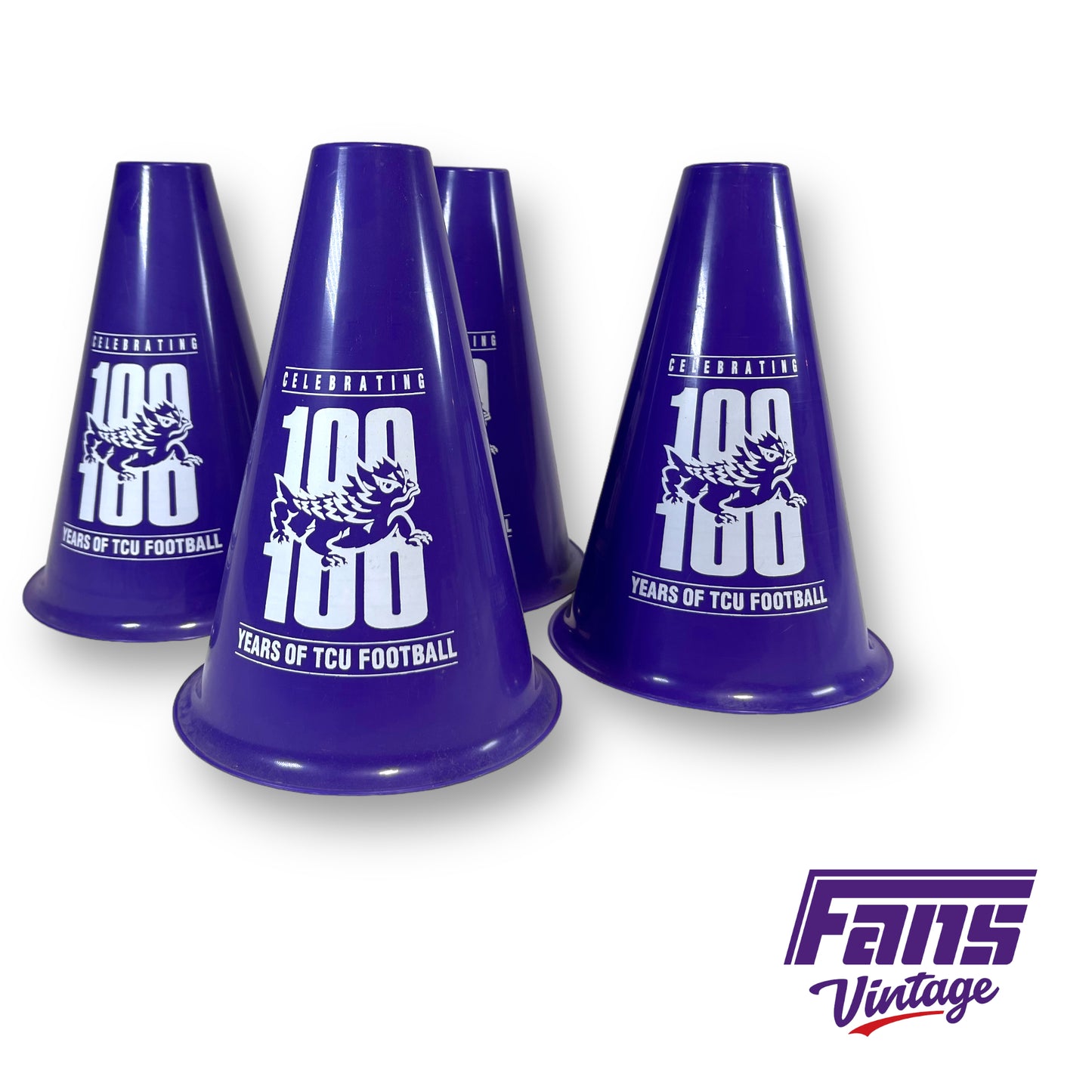 Vintage TCU Football 100 year celebration mini megaphone