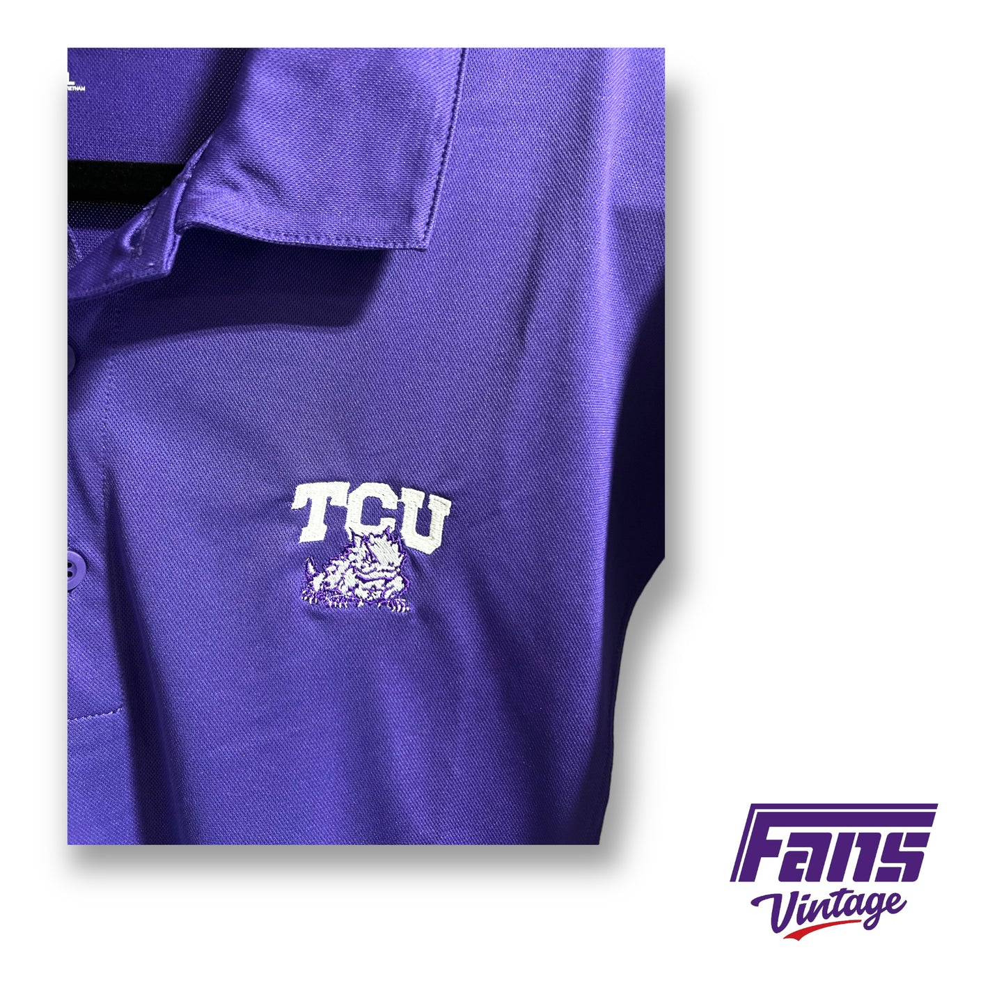 TCU embroidered dri-fit polo