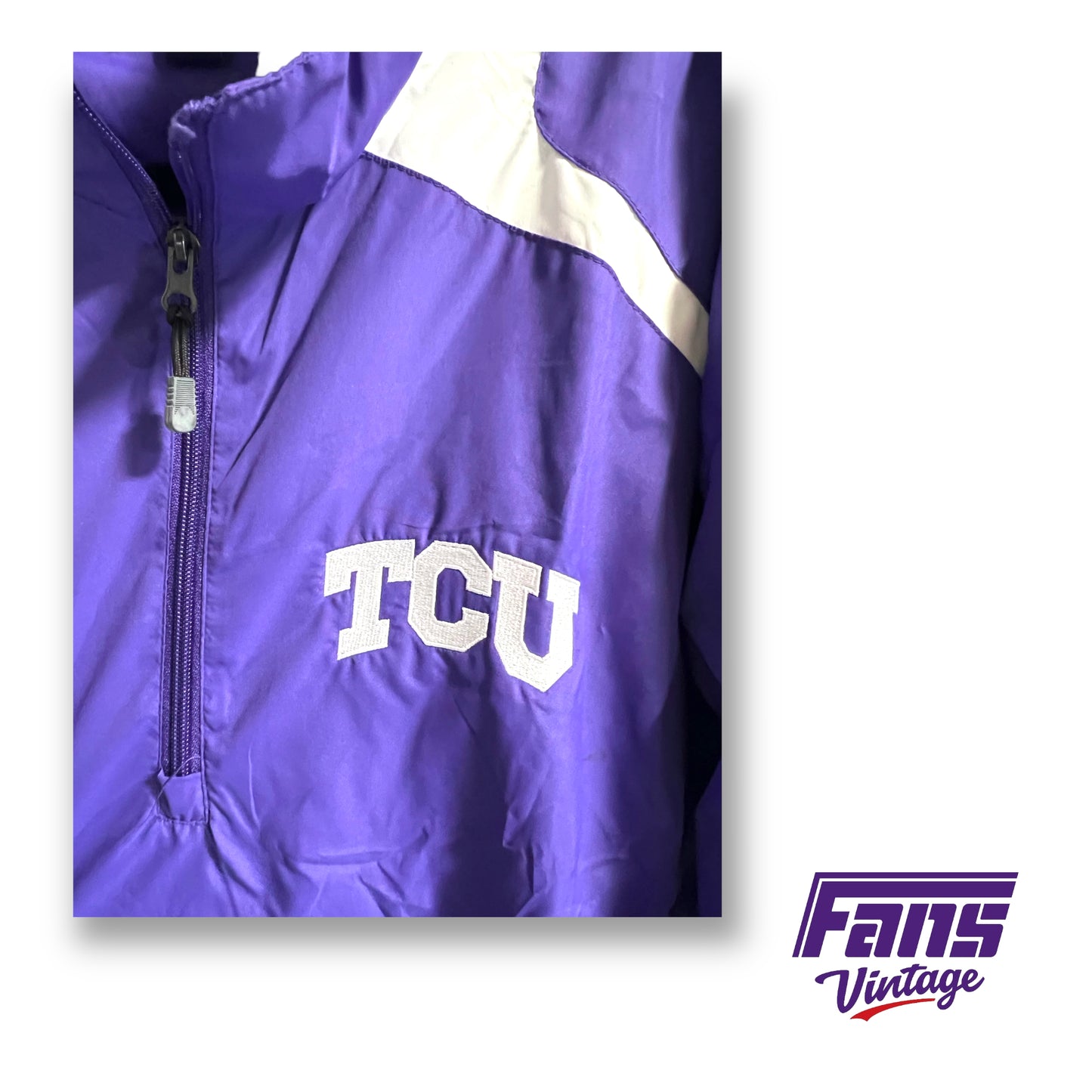 Vintage TCU half-zip pullover