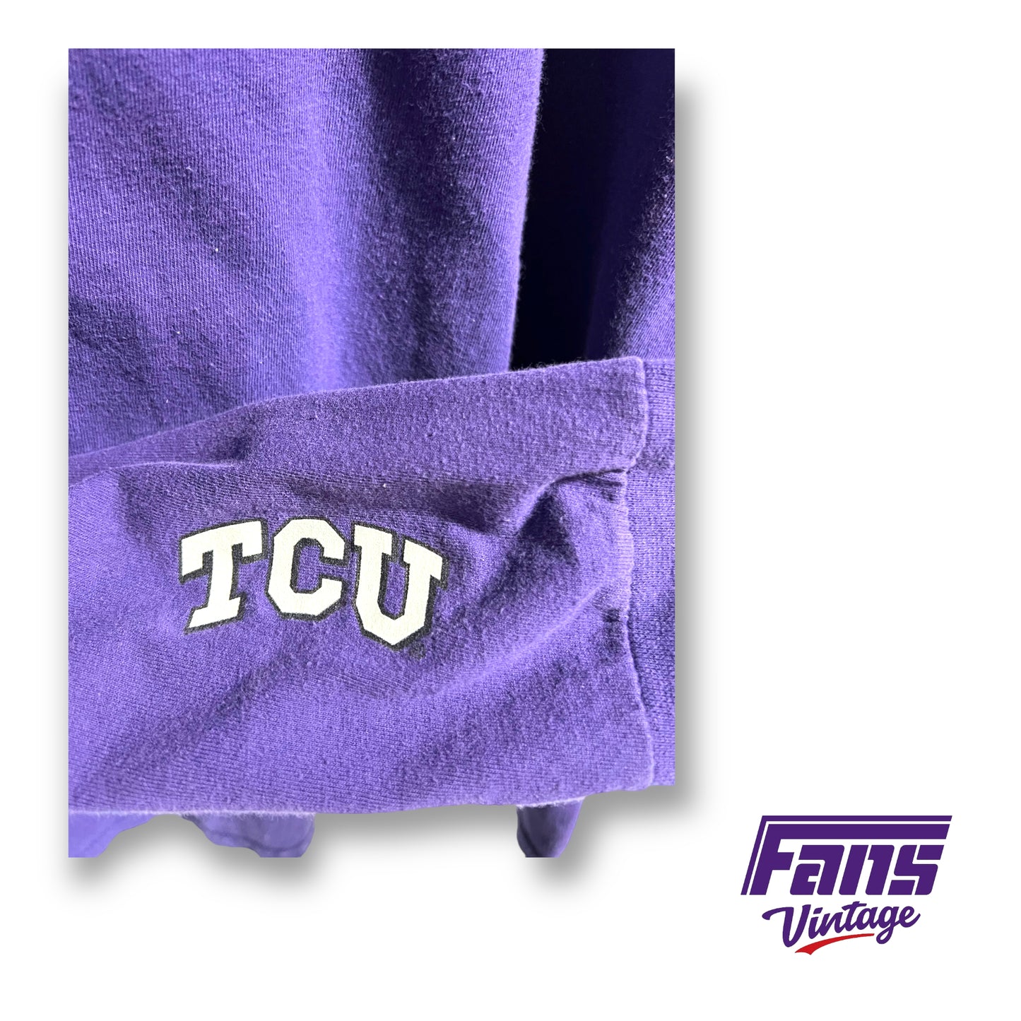 Vintage TCU Y2K Era Nike Team Issued Long Sleeve Shirt with Center Swoosh Logo
