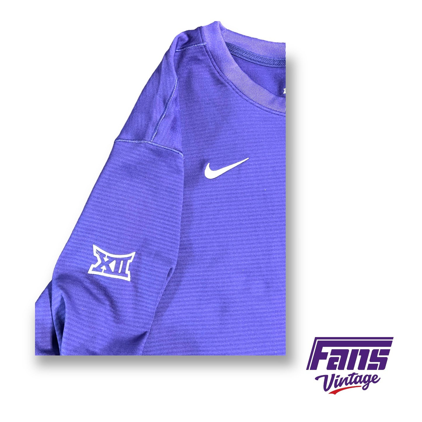 Premium Nike TCU team issued lightweight crewneck sweater