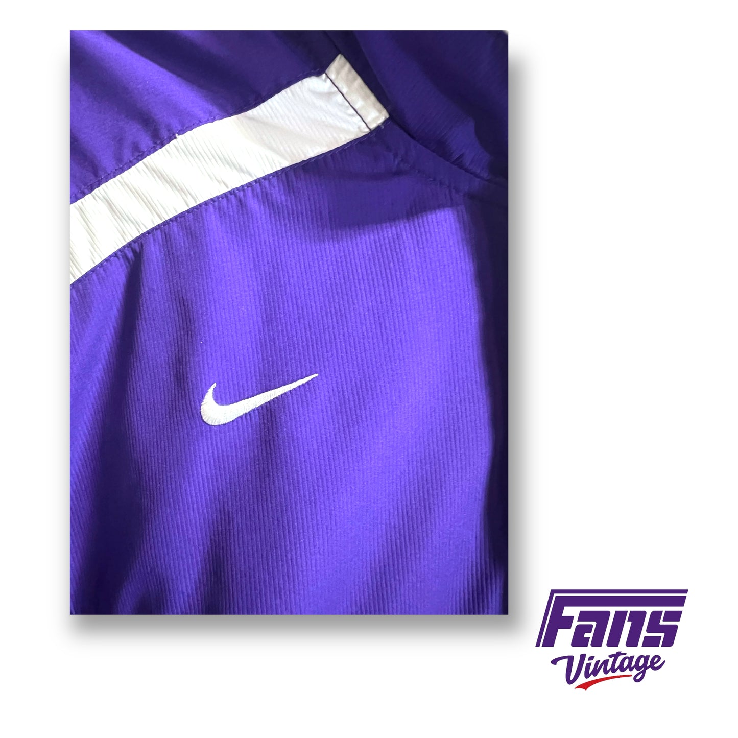 Vintage Nike TCU jacket - Y2K Era Quarter Zip Windbreaker