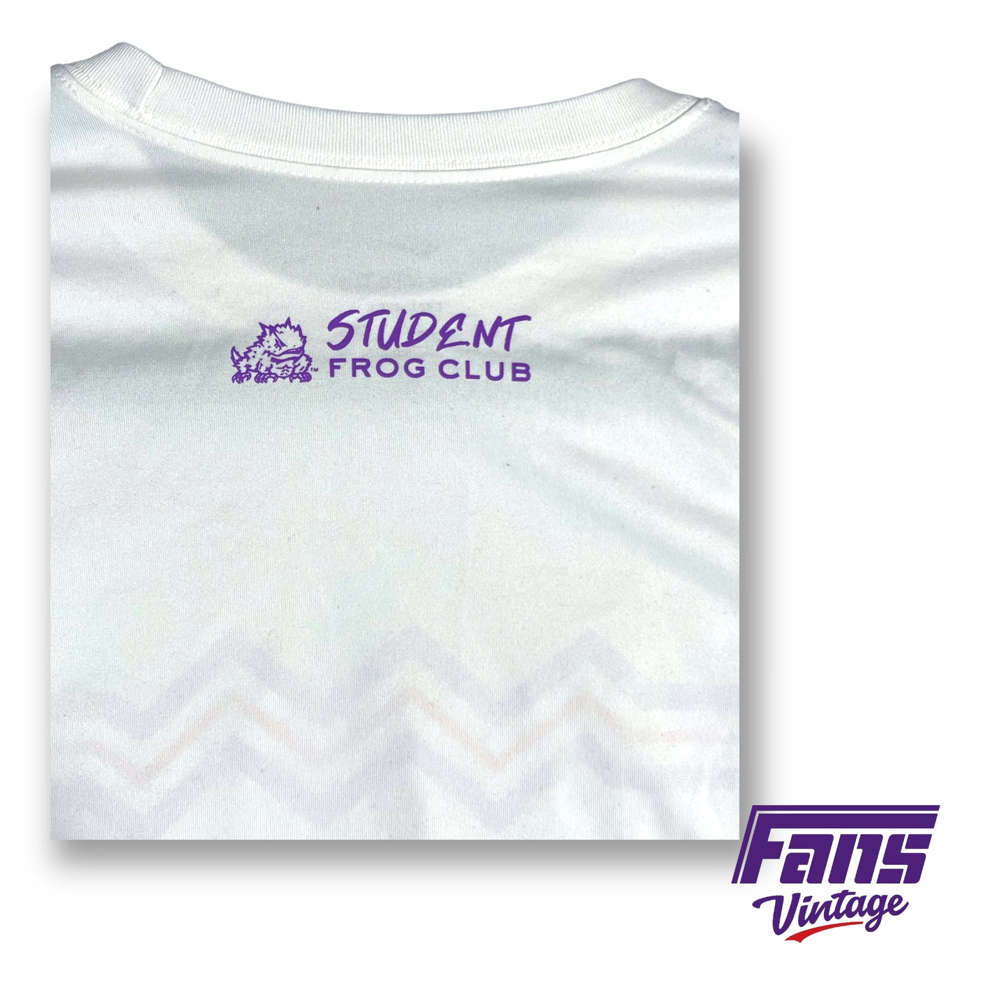 TCU Student Frog Club Basketball Spit Blood Raptors Colorway Zig Zag Nike Drifit Tee