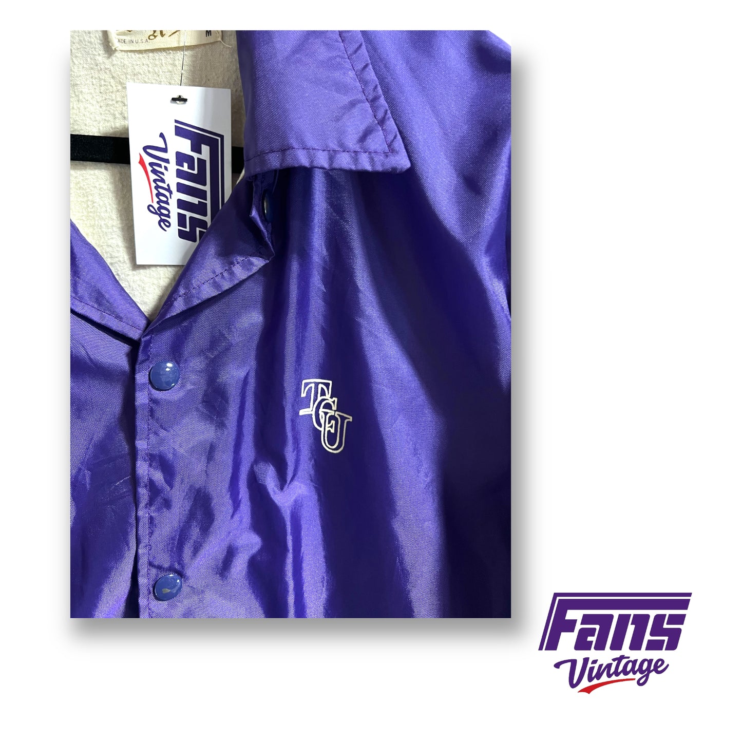 80's vintage TCU coach issued windbreaker jacket - Insane