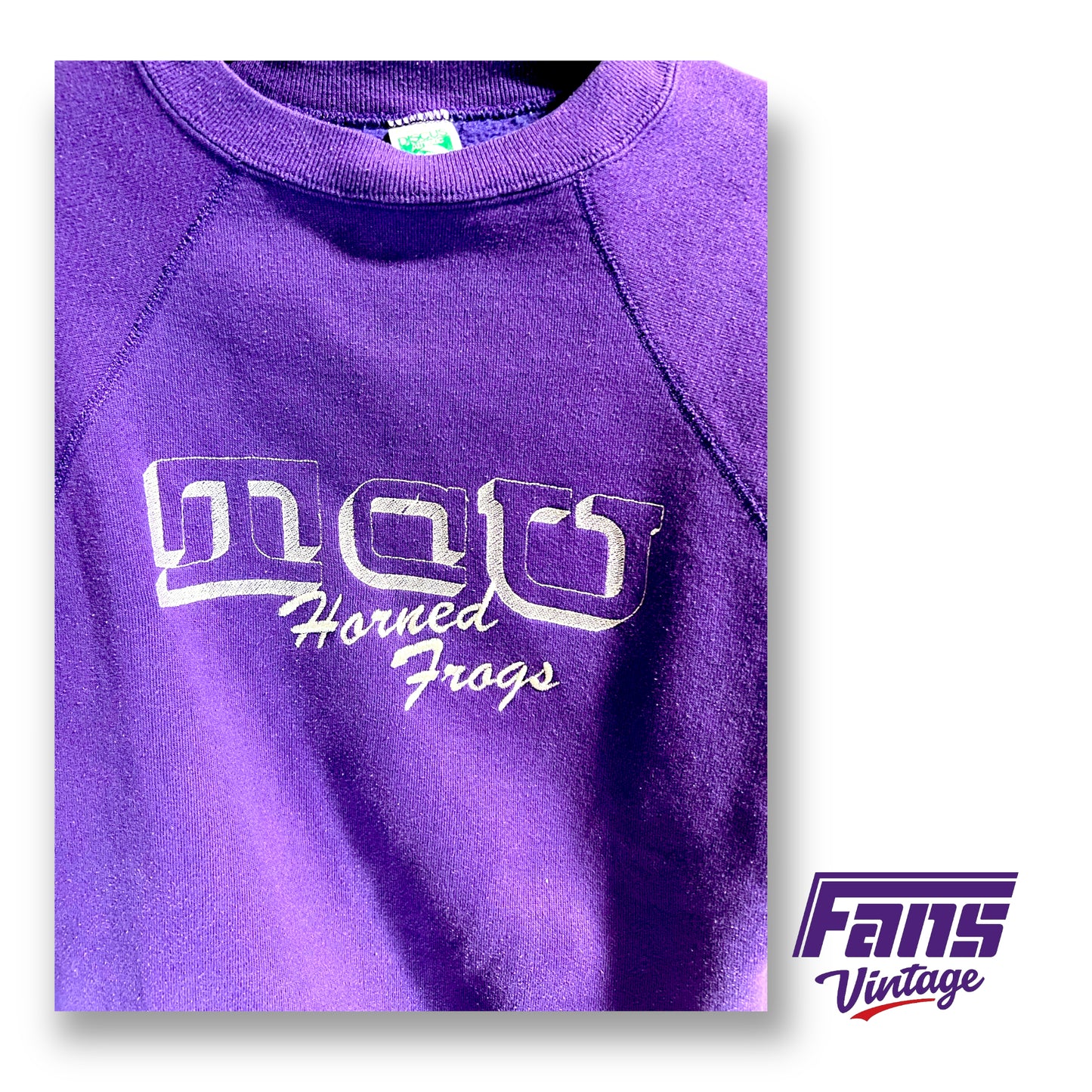 *Grail!* Ultra Rare 80s Vintage TCU Raglan Crewneck Sweater